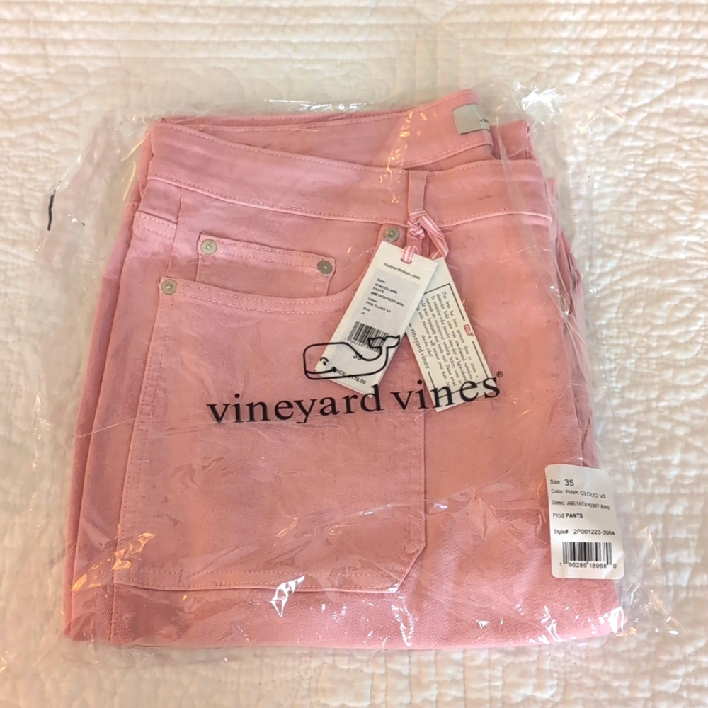 BNWT pink Vineyard Vines Jamie jeans size 35